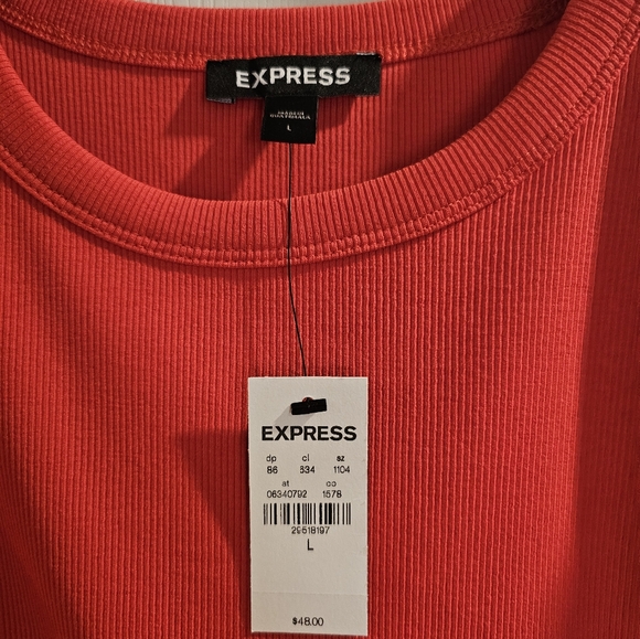 Express Red Ruffle Sleeve Top - Picture 3 of 3